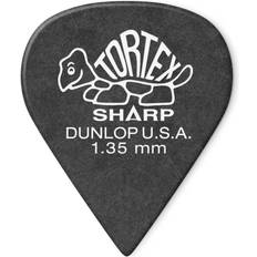 Púas Dunlop 412P135 Tortex Sharp Guitar Picks 1.35mm Black (12-pack)