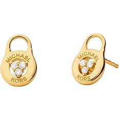 Placcato Oro Collane Michael Kors Luxe Brilliance Stud Earrings - Gold/Transparent