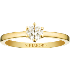 Ellera uno grande ring Sif Jakobs Ellera Uno Grande Ring - Gold/Transparent