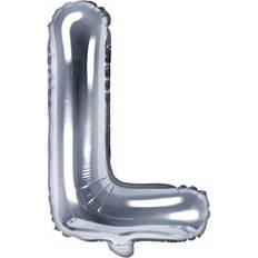 L Bogstavballoner PartyDeco Letter Balloons L 40cm Silver