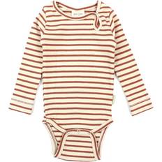 Stribede Bodyer Petit Piao Striped Body L/S - Copper Brown/Tapioka