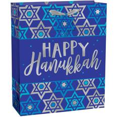 Silver Gift Bags Amscan Happy Hanukkah Gift Bag, Blue/Silver, 12/Pack (170543) Blue