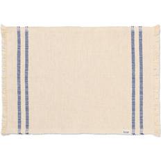 Ferm Living Platzdeckchen Ferm Living Savor Placemat Off-White/Blue Platzdeckchen Blau, Weiß