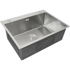 Éviers de cuisine Kukoo Evier Simple Cuisine Inox Carré Finition Satiné 1 Bac