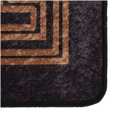 Negro Alfombras vidaXL Alfombra Rectangular 80x300 cm - Negro/Marrón Oro, Negro cm