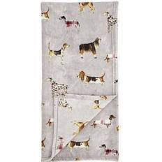 Textiles Catherine Lansfield Country Dogs Blankets Natural