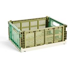 Hay colour crate m Hay Colour Crate Mix olive dark mint Opbevaringsboks