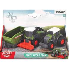 Traktor dickie Dickie Toys Dickie Toys Fendt Micro Team 9 Cm Tractor Set With Trailer, Original