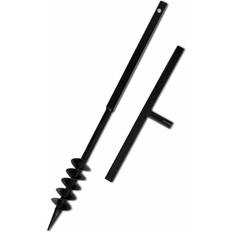 vidaXL Ground Drill Handle Auger Bit 3.15 Inch Black