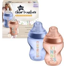 Vaaleanpunainen Vauvan pullot Tommee Tippee Closer To Nature Anti-colic Kindness tuttipullo Slow Flow 0m 2x260 ml