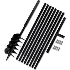 vidaXL Ground Drill Handle 5.9 in with Extension Tube 29'6 in Steel