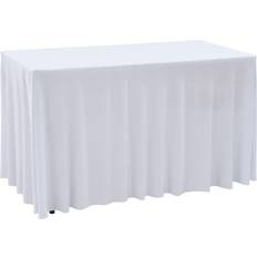 Cloths & Tissues vidaXL 2 pcs Stretch Tablecloth White (120x)