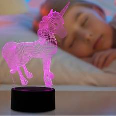 Habitaciones infantiles Aquarius LED 3D Colour Changing Hologram Night Light Desk Lamp Luz nocturna