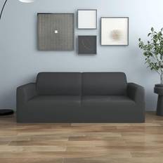 vidaXL elástica sillón de 2 plazas poliéster jersey antracita Funda de Sofá Suelta