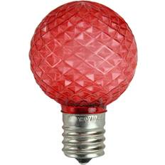 Light Bulbs Northlight Seasonal Faceted LED G40 25pk. Replacement Bulbs Red