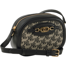 Lauren Ralph Lauren Sacs à main Lauren Ralph Lauren Jordynn small black woven messenger bag with logos, Black