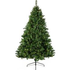 B&Q 7ft Pre Lit Indoor Pine PVC Christmas tree Christmas Tree