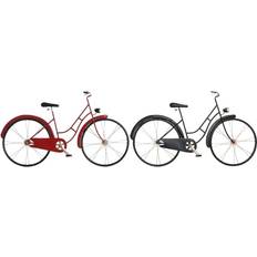 Red Figurines Dkd Home Decor Red Black Bicycle Metal 79,5 Figurine