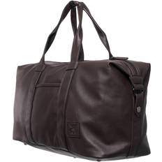 X Ray Men's Pebbled Faux Leather Duffel Dark Brown Dark Brown one-size