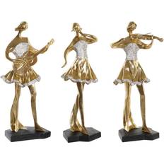 Dkd Home Decor Prydnadsfigur Musik Ballerina Gyllene Harts Prydnadsfigur