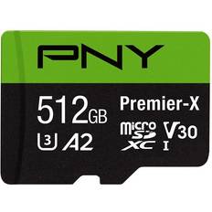 PNY Premier-X microSDXC Class 10 UHS-I U3 V30 A2 100/90 MB/s 512GB +SD Adapter