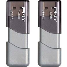 PNY USB Flash Drives PNY 128GB Turbo AttachÃ© 3 USB 3.0 Flash Drive, 2-Pack