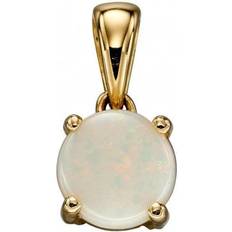 October Opal Pendant - Gold/Pink