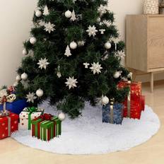 White Christmas Tree Skirts vidaXL Christmas Tree Skirt Christmas Tree Skirt