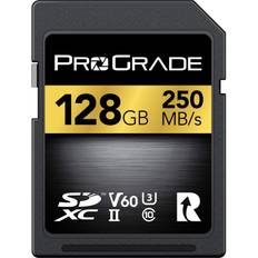 Sd kort 128gb v60 SD UHS-II V60-kort på 128 GB – skrivhastighet på upp till 130 MB/s, läshastighet på 250 MB/s, för professionella vloggare, filmskapare, fotografer & innehållsskapare, av Prograde Digital