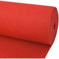 Rosso Tappeti vidaXL Tappeto Piatto Da Esposizione 1x24 M Rosso Rosso