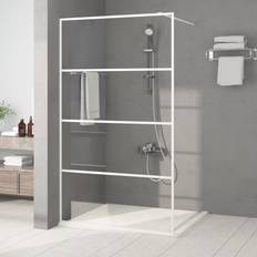 vidaXL Paroi De Douche Blanc 115x195 cm Verre ESG Transparent