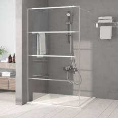 vidaXL Duschvägg silver klart