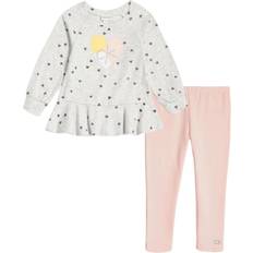 Calvin Klein Girls Other Sets Calvin Klein Little Girl's Tunic and Leggings 2-Piece Set - Heather/English Rose