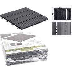 Utendørsgulv ProGarden Gulv Fliser 6pk 30x30cm Mørkegrå