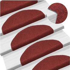 65.0 cm Stair Carpets vidaXL 5x Self-adhesive Stair Mats Red