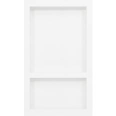 Portes de Douche vidaXL Niche De Douche Avec 2 Compartiments Blanc Brillant 41x69x9 cm