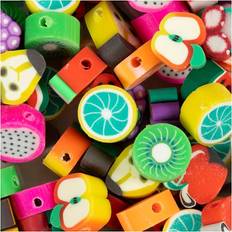 Creativ Company Figurperler, Frugt, diam. 10 mm, hulstr. 1,5 mm, 60 stk. 1 pk