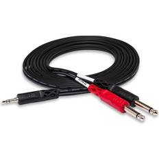 Cables Hosa CMP-153 Stereo Breakout Cable 3.5mm TRS 1/4-inch TS - 3