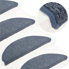 Blue Stair Carpets vidaXL 15x Carpet Stair Treads Blue