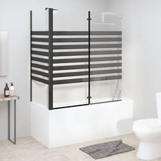 Pareti Doccia vidaXL Box Doccia A Strisce 120x68x130 cm In Vetro Temperato - Nero