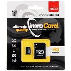 Imro 10/16G UHS-I ADP, 16 GB, MicroSDHC, Klasse 10, UHS-I, 82 MB/s, 21 MB/s
