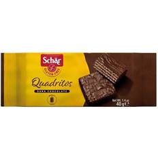 Confitería y Galletas Schar Quadritos Barquillos Al Cacao 40Gr - Delicioso Snack Sin Gluten Salud de la Mujer