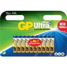 Gp batterier ultra aaa GP Batteries Ultra Plus Alkaline AAA batteri, 24AUP/LR03, 10-pak