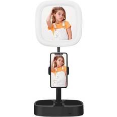 Picture Me PICTURE ME Square Selfie Ring Phone Holder with Mirror