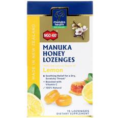 Manuka health mgo 400+ honey Manuka Health Honey Lozenges, Lemon, MGO 400+, 15