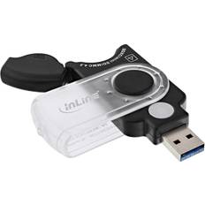 Lettori di Schede di Memoria InLine 66772I, MMC, MMC Mobile, MMC MMCmicro, MicroSD (TransFlash) MicroSDHC, MicroSDXC, MiniSD, MiniSDHC, RS-MM, USB 3.0, Windows XP Home, Mac OS X 10.5 Leopard, Mac OS X 10.6 Snow Leopard, Mac OS X 10.7 Lion, Mac OS X 10.8 Mountain Lion, Nero