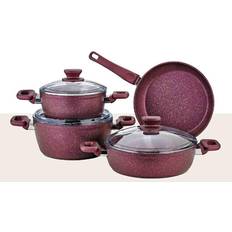 Evimsaray Defne Series 7-Piece Granite Cookware Cookware Set with lid