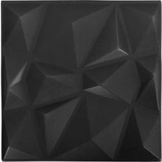 Matériaux en Feuille vidaXL Panneaux Muraux 3D 12 Pcs 50x50 cm Noir Diamant