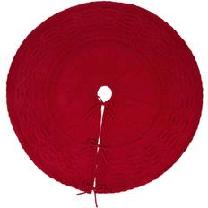 Red Christmas Tree Skirts GlitzHome Large Round Thick Decoration Skirt Christmas Tree Skirt