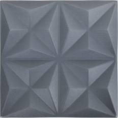 Wall Panels sale vidaXL 3D Wall Panels 48 pcs 50x50 cm Origami Grey 12 mÂ²